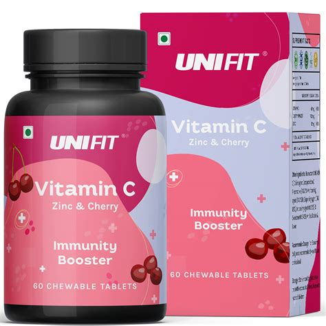 UNIFIT Vitamin C Chewable Tablets With Zinc and Cherry Extract ...