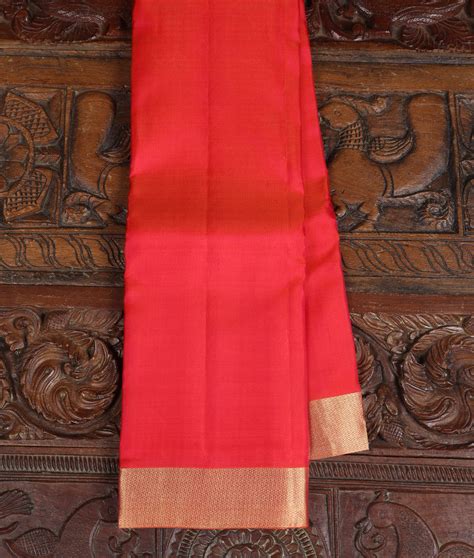 Buy Pinkish Orange Soft Silk Saree T349553