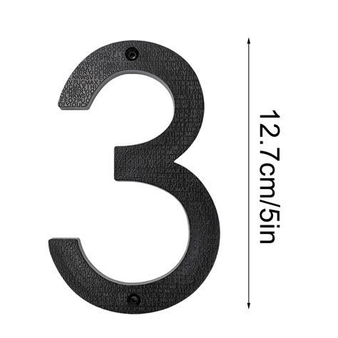 Outdoor House Numbers Modern Black Metal House Numbers 5 Inch House ...