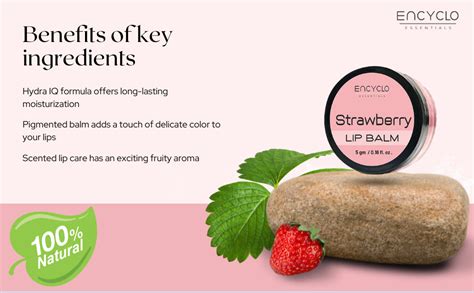 Buy Encyclo Strawberry Lip Balm - 5GM | Moisturize & Rejuvenate for ...