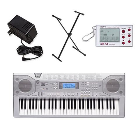 Casio CTK800 Keyboard with Power Supply, Stand and Akai Digital Chord ...