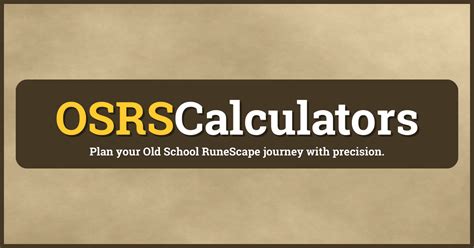 OSRS Calculators | Old School RuneScape Skill Calculators