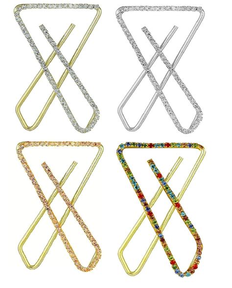 VAMA FASHIONS Combo Stone X Safety Sari Pin Brooch for Draping Holding ...