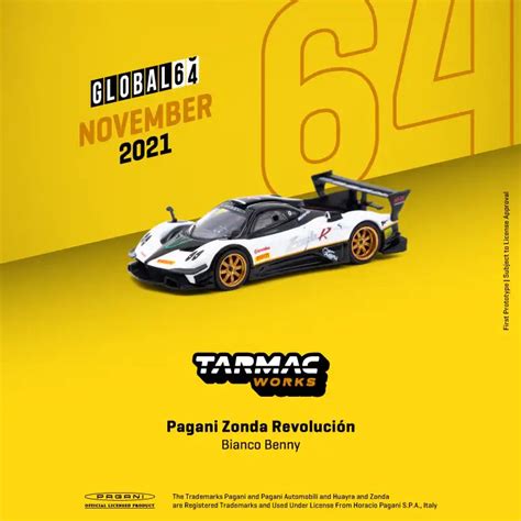 Tarmac Works Pagani Zonda Revolución Bianco Benny1:64 Scale – Mobile ...