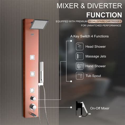 SHOWER PANEL | ARIEL for Bathroom Shower Area