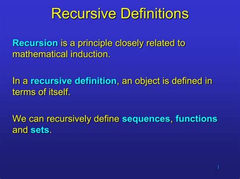 Image result for Recursive Definition Discrete Math