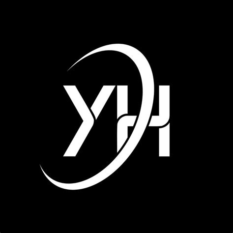 YH logo. Y H design. White YH letter. YH letter logo design. Initial ...