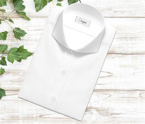 White Cutaway Collar Men Shir President Cutaway Extreme Spread Collar ...