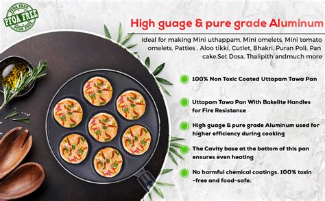 Buy Premier Non-Stick Aluminium Omni Uthappam Tawa, 28cm - Versatile ...