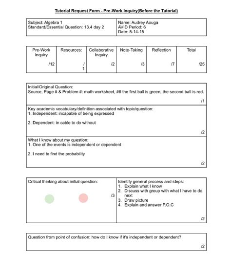 AVID Tutorial Form with Reflections 的图像结果