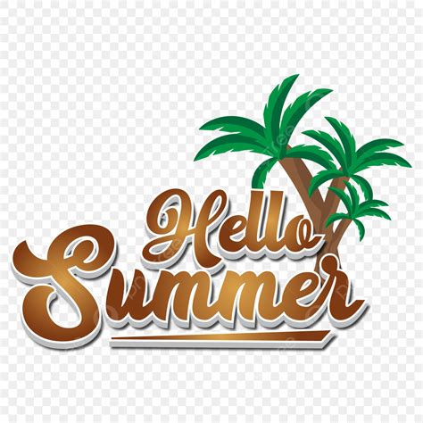 Hello Summer Clipart PNG Images, Beach Summer Hello Text, Beach, Summer ...