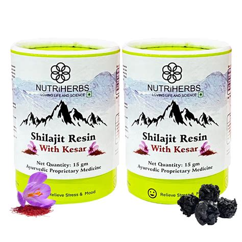 Nutriherbs Pure Himalayan Shilajit Resin With Kesar for Stamina ...