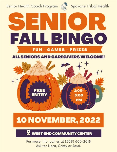 Senior Fall Bingo – Spokane Tribe of Indians