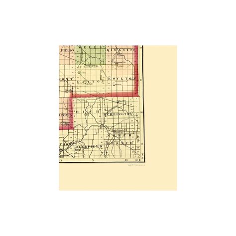 Historic County Map - Tuscola County Michigan - Walling 1873 - 23 x 28 ...
