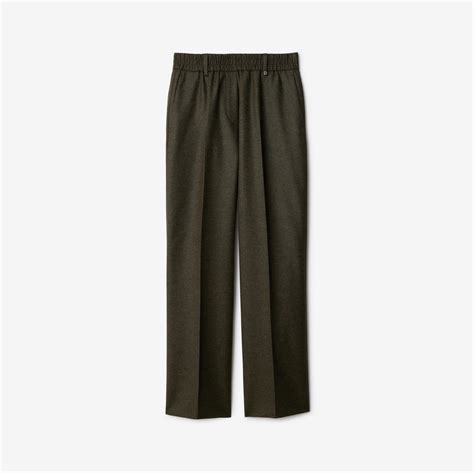 Wool Trousers in Furrow - Women | Burberry® Official
