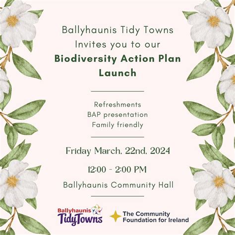 Ballyhaunis Biodiversity Action Plan Launch, Ballyhaunis Community Hall ...
