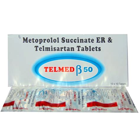 Telmed Beta 50/40 Tablet 10's Price, Uses, Side Effects, Composition ...
