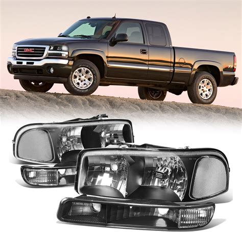 Cxdar Headlight Assembly Compatible with 99-07 GMC SIERRA 1500 2500 1500HD 2500HD 3500HD/ 1999 ...