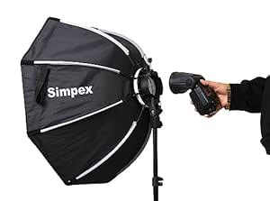 Simpex® (55 cm) Quick Release and Foldable Octagon Soft Box Comes with ...