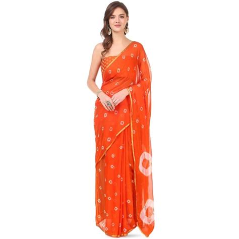 5 Orange Bandhani Saree Designs To Add To Your Collection | Herzindagi