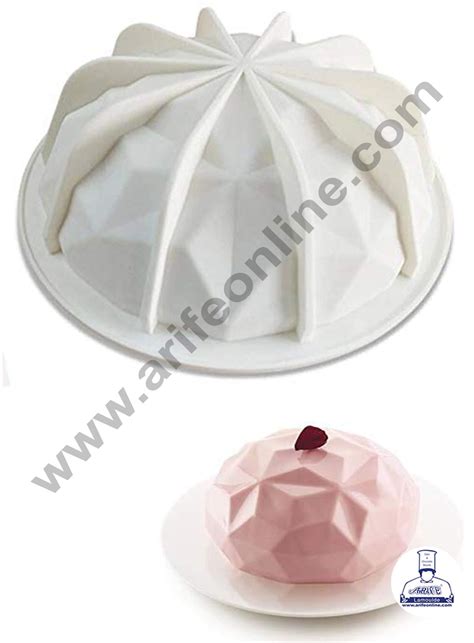 Cake Decor 1 Cavity Silicone Gemma 3D Diamond Shaped Entremet Moulds f ...