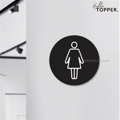 Jual Sign Icon Akrilik Signage Label Acrylic Papan Tanda - Toilet ...