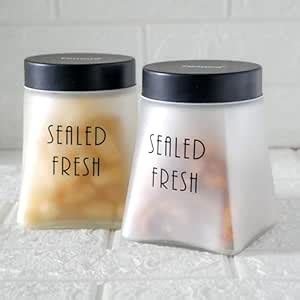 Buy Femora Frost Triangular Glass Jars for Kitchen| Kitchen Storage ...