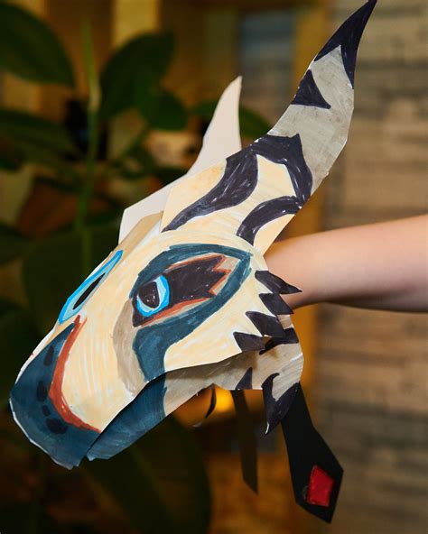 Image result for Paper Dragon Hand Puppet Tutorial
