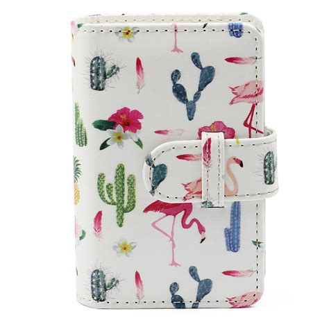 CAIUL Compatible 20 Pockets Mini Wallet Photo Album with PU Leather ...