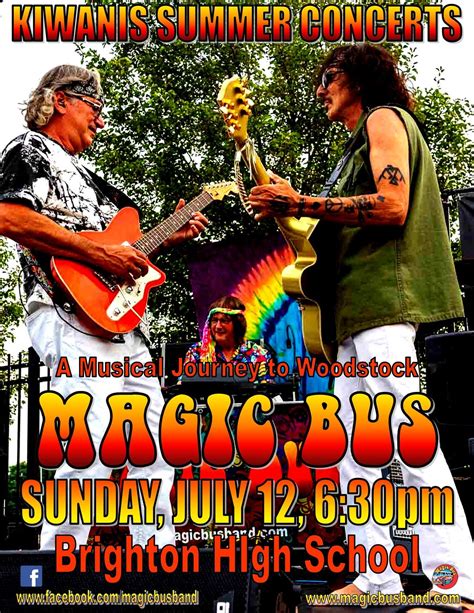 Magic Bus at the Kiwanis Summer Concerts, Brighton High School ...