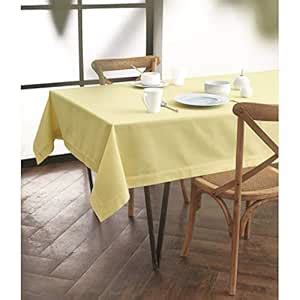 Buy Solino Home Yellow Tablecloth 60 x 120 Inch - Dru Cotton Linen ...