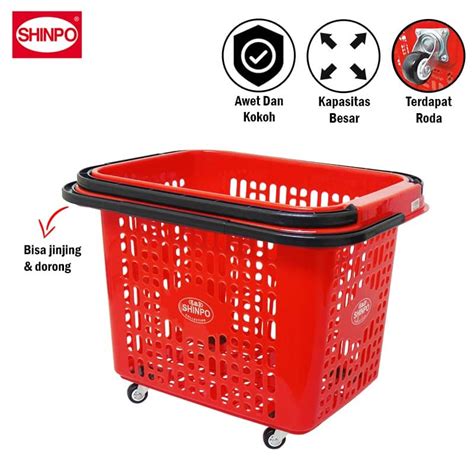 Keranjang Belanja Plastik SHINPO + Roda Troli Basket Pelican SPO-SIP ...