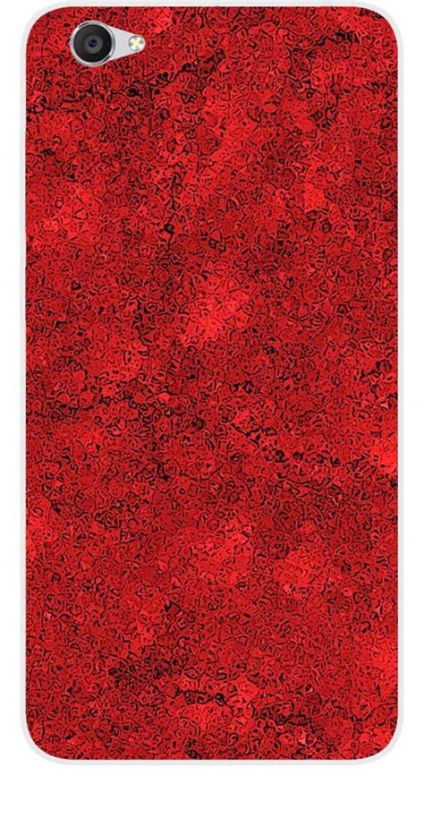 SmartNxt Designer Printed Case for Vivo Y53|Pattern|Red|Black Textured ...