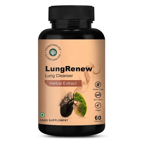 CUREFOREVER LungRenew - Natural Lung Detox Tablets with Quercetin ...