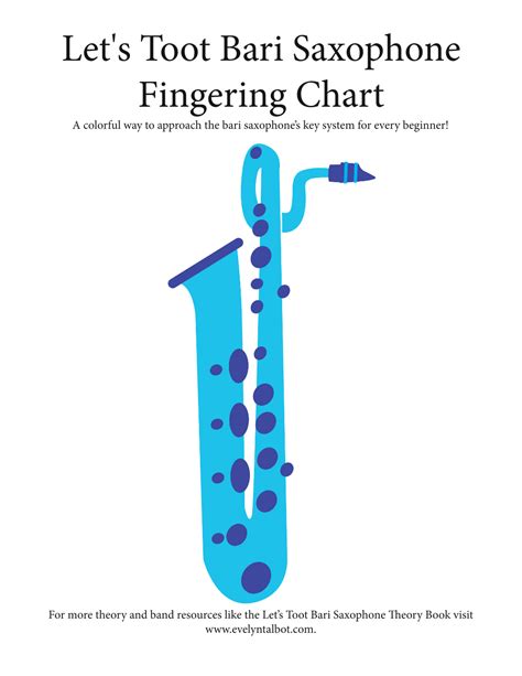 Bari Saxophone Fingering Chart by Evelyn Talbot Sheet Music for ...