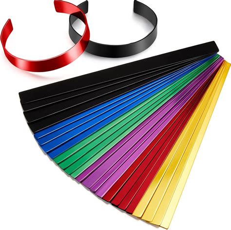 Amazon.com: 24 Pcs Anodized Aluminum Bracelet Blanks Metal Stamping ...
