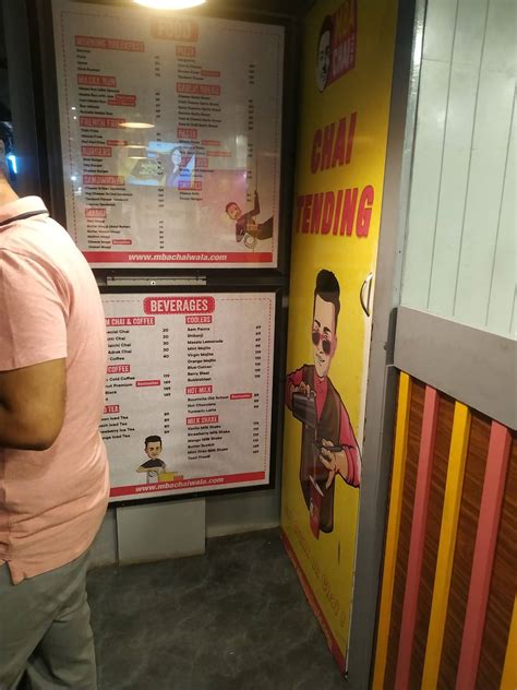 Menu at Mba Chai Wala, Kanpur