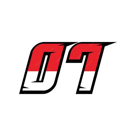 Racing number 07 | Premium Vector
