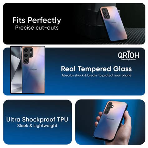 Blue Mauve Gradient Samsung Galaxy M56 5G Glass Back Cover - Flat 35% ...