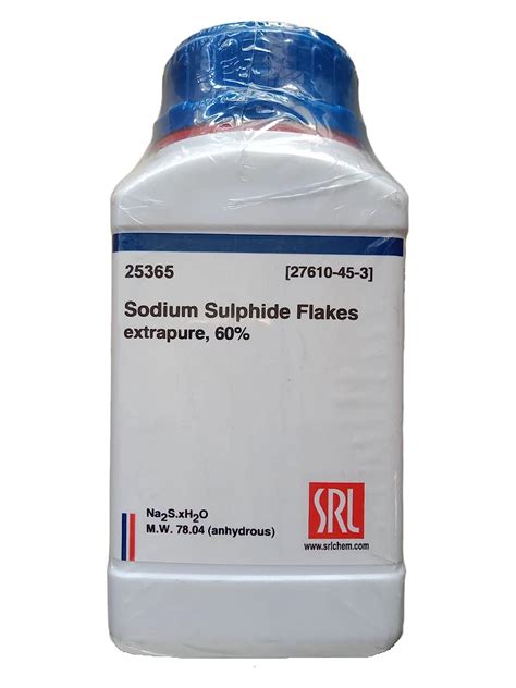 SRL Sodium Sulphide Flakes extrapure, 60% 500GM (CAS 27610-45-3 ...