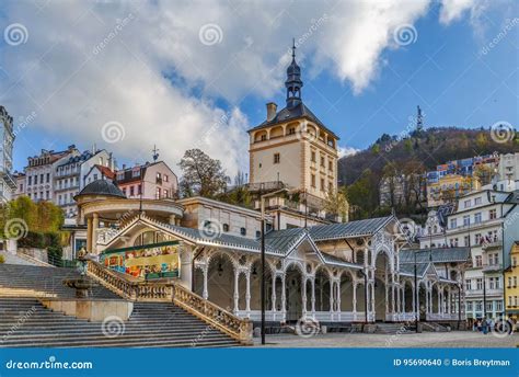 Castle Tower, Karlovy Vary, Czech Republic Stock Photo - Image of ...
