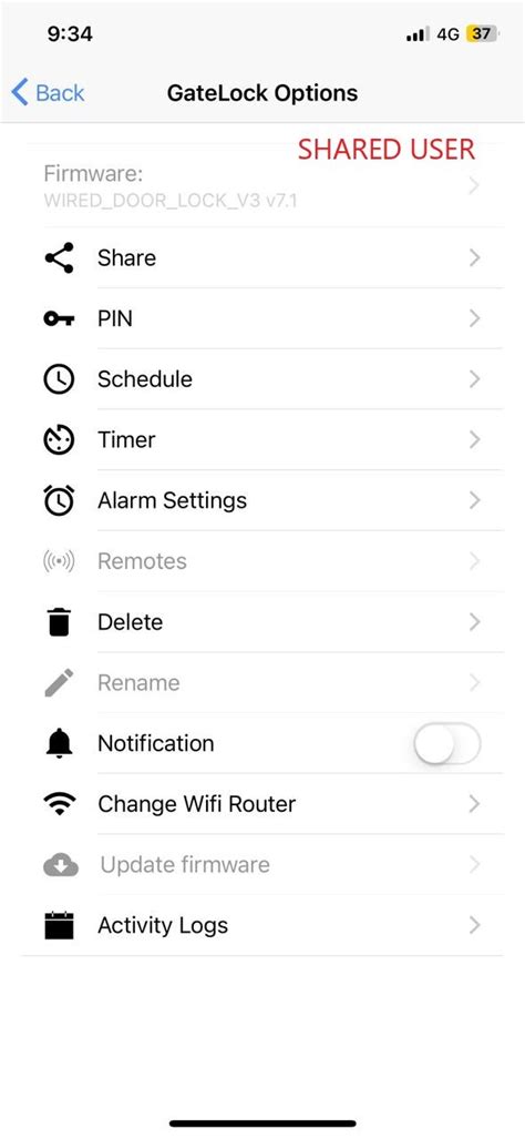 Admin option for WIFI DOOR LOCK - Tinxy app - Tinxy