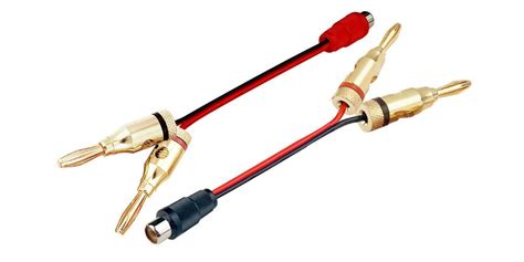 Buy Speaker Banana Plug To Stereo RCA L/R Phono Adapter For Amp ...