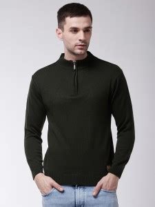 Sweven Solid Turtle Neck Casual Men Black Sweater - Buy Sweven Solid ...
