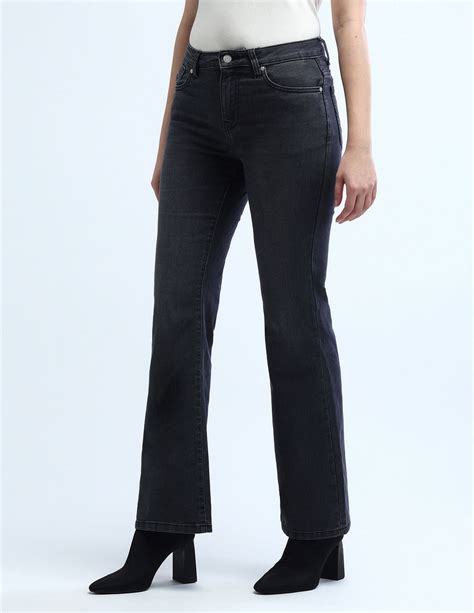 Buy Women High Rise Regular Bootcut Jeans Grey|U.S. Polo Assn. India