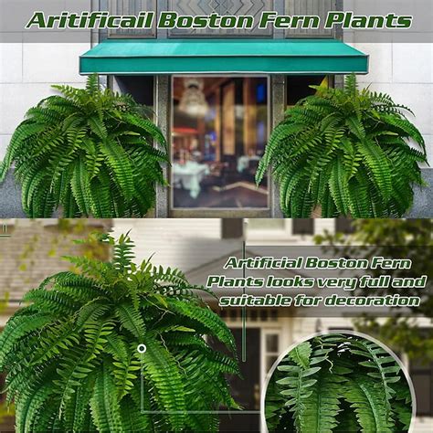 UV Resistant Lifelike Artificial Boston Fern, Artificial Ferns for ...