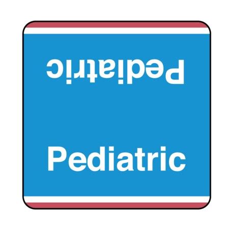 Nevs File Jacket Labels - Pediatric 1-7/8" x 1-7/8" White w/Red & Blue ...