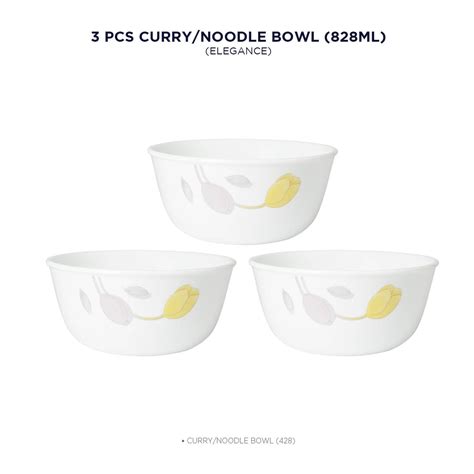 Corelle Livingware Plus Elegance 828ml Curry Bowl Pack of 3 – Corellebrands