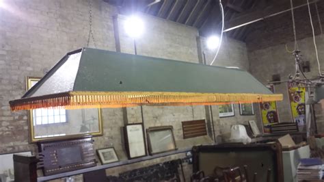 Vintage Snooker Table Light Canopy with Fringe | Antique pool table ...