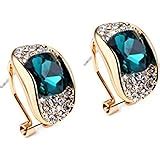 Buy Shining Diva Fashion Crystal Gold Plated Earrings for Women and ...